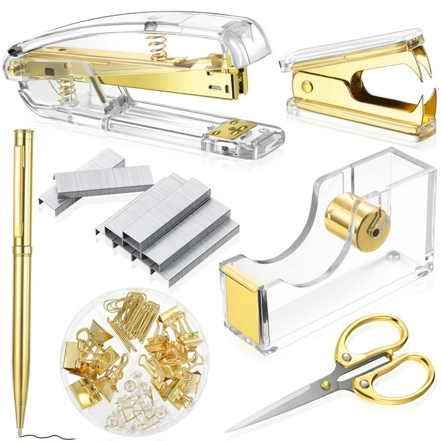 Set de material de oficina, kit de accesorios de escritorio Outus Acrylic (dorado)