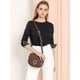 thumbnail image 2 of INSPIRE CHIC Blusa Cuello Redondo Manga Larga Estampado Animal Pu?o De Botón Para Mujer Negro S, 2 of 6