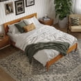 thumbnail image 4 of Aria Full Solid Wood Modern Low Profile Platform Bed in Light Toffee, 4 of 14