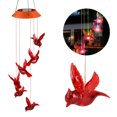 thumbnail image 1 of Cardinal Solar Wind Chimes para exterior Red Bird Wind Chime Impermeable LED Luces Spinners Espiral Cuerda Colgante Jardín al aire libre Patio Hogar Decoración de pared Lankey LDL00002RDV0, 1 of 7