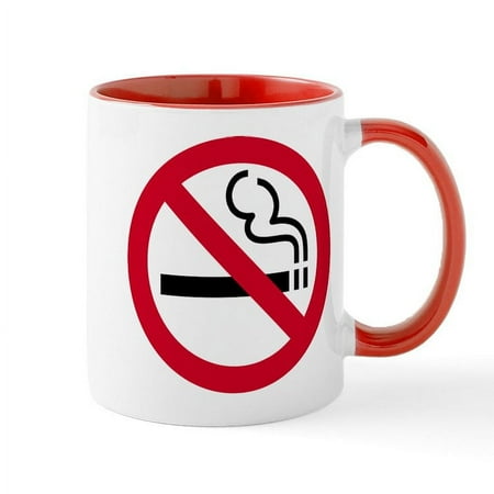 

CafePress - No Smoking Mug - 11 oz Ceramic Mug - Novelty Coffee Tea Cup
