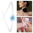 thumbnail image 3 of Unique Bargains Stylish Flower Choker Necklace Fashion Accessory Blue, 3 of 6