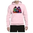 thumbnail image 2 of Wild Bobby, Colorful Rainbow Pomeranian Dog Animal Lover Unisex Graphic Hoodie Sweatshirt, Light Pink, Large, 2 of 3