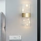 thumbnail image 1 of Aplique de pared acrílico con cable, moderno aplique LED cálido, aplique dorado para interiores, ideal para sala de estar, dormitorio, baño, pasillo, puerta, escaleras, mesita de noche, moderno., 1 of 6