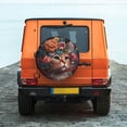 thumbnail image 2 of Fotbe Flower Crown Cat Spare Tire Cover Thickening Universal Fit for Jeep, Trailer, RV, SUV, Truck, Tough Tire Wheel Soft Cover-16 inch, 2 of 8