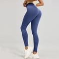 thumbnail image 6 of 2026 Yoga Pants Women High Waisted Tummy Control Running Workout Yoga Leggings Lightweight Stretchy Pants Blue XL, 6 of 6