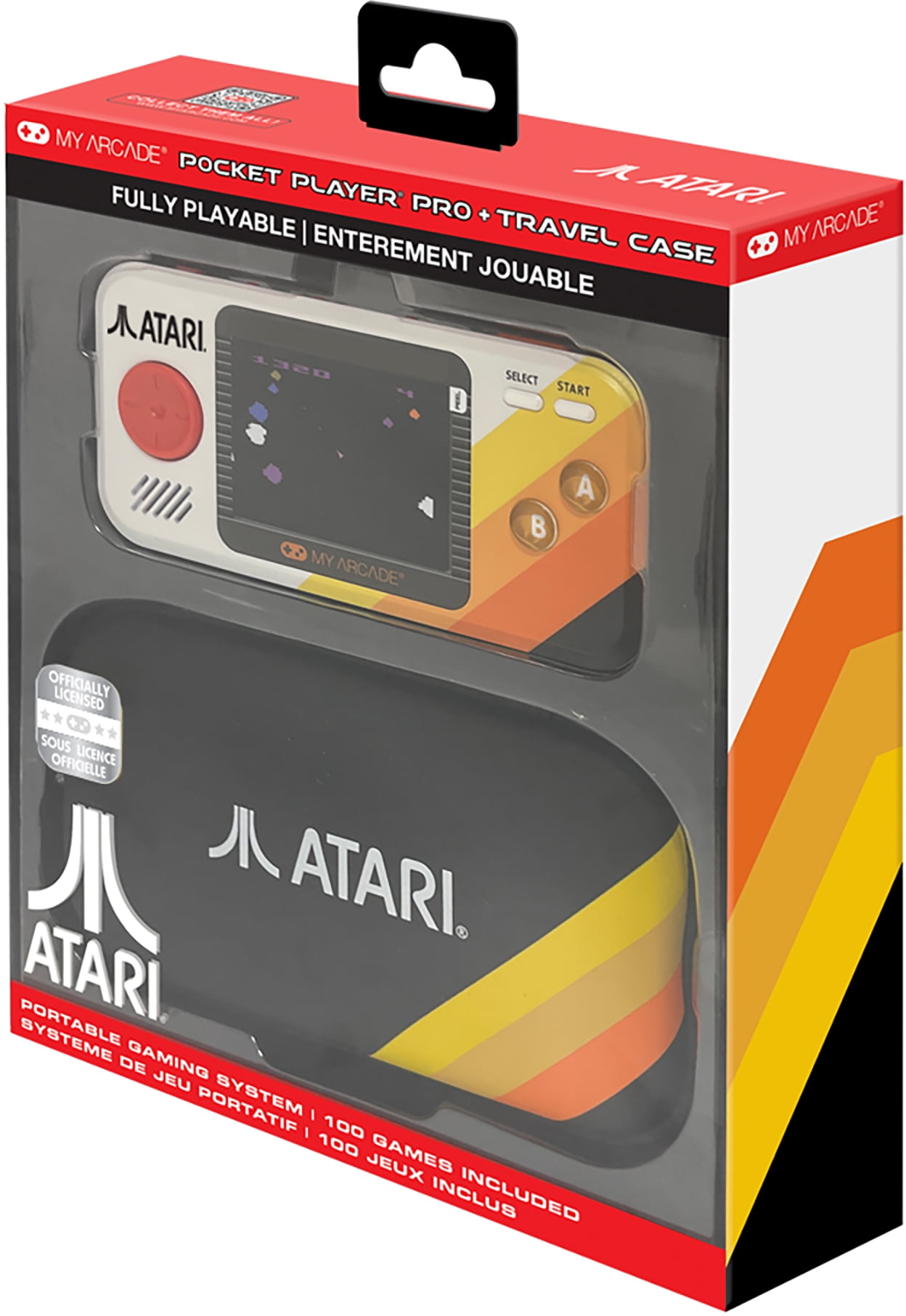My Arcade - Atari Pocket Player Pro Portable Handheld Gaming System With Travel Case