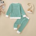 thumbnail image 4 of HFHAPW Baby Toddler Boy Girl Fall Winter Clothes Embroidery Stripe Pullover Pants Sets Infant Long Sleeve Sweatshirt Outfits 0 6 12 18 Months 2T 3T 4T 5T 6T 7T 8T 9T(Light Green,3-6 M), 4 of 9