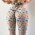 thumbnail image 2 of Women Printing High Waist Stretch Strethcy Fitness Leggings Yoga Pants Womens Activewear, 2 of 4