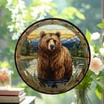 thumbnail image 2 of Grizzly Bear: Stained Glass-Style Christmas Ornament - Made With Real Glass, Stained Glass Ornament 2025, Holiday Decoration, Seasonal Keepsake Gift, Unique Collectible, Window, 2 of 6