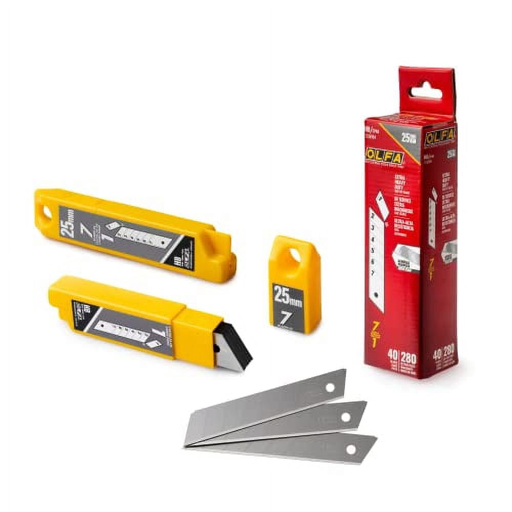 Olfa 5-33/64" x 25mm Carbon Steel Snap-Off Blade; PK40  Carbon Steel  HB/CP40