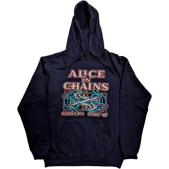 Alice In Chains  Adult Totem Fish Pullover Hoodie