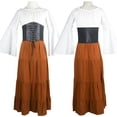thumbnail image 3 of Vestido largo Victoria Vestido europeo y americano de manga larga Túnica renacentista Vestido medieval, 3 of 6