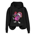 thumbnail image 1 of WEAIXIMIUNG Sweatshirts à Col Rond pour Femmes Graphique Automne et Hiver Lunettes de Soleil de l'Action de Grâce à la Mode Imprimé Poulet Sweat à Capuche, 1 of 3