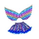thumbnail image 2 of Sparkly Girls Butterfly Wing Costume Fancy Dress up Fairy Prop Cosplay Outfit para fiesta Juego de imaginación Vacaciones de , Azul B-Azul Yinane Disfraz de ala de hada, 2 of 8