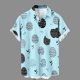 thumbnail image 1 of Ceisia Easter Graphic Print Shirt Men's Relaxed Fit Short Sleeve Button-Down Casual Top with Pocket Light Blue XXXL Gifts, 1 of 4