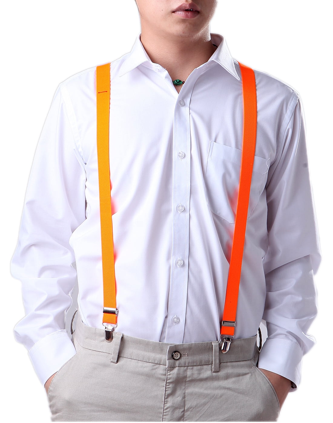 27 inch , Black 3 Years - 9 Years Kids Boy Men Suspenders Y Shape Solid Color 1 Inch Wide Adjustable Suspender