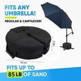 thumbnail image 1 of Round Umbrella Base Weight with Side Slot Opening, 46cm ~ Easy Set up (Black), 1 of 5