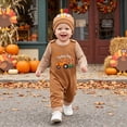 thumbnail image 2 of mgoYE My First Thanksgiving Baby Boy Outfit Long Sleeve Romper Turkey Overall Hat 0-3 Months, 2 of 9