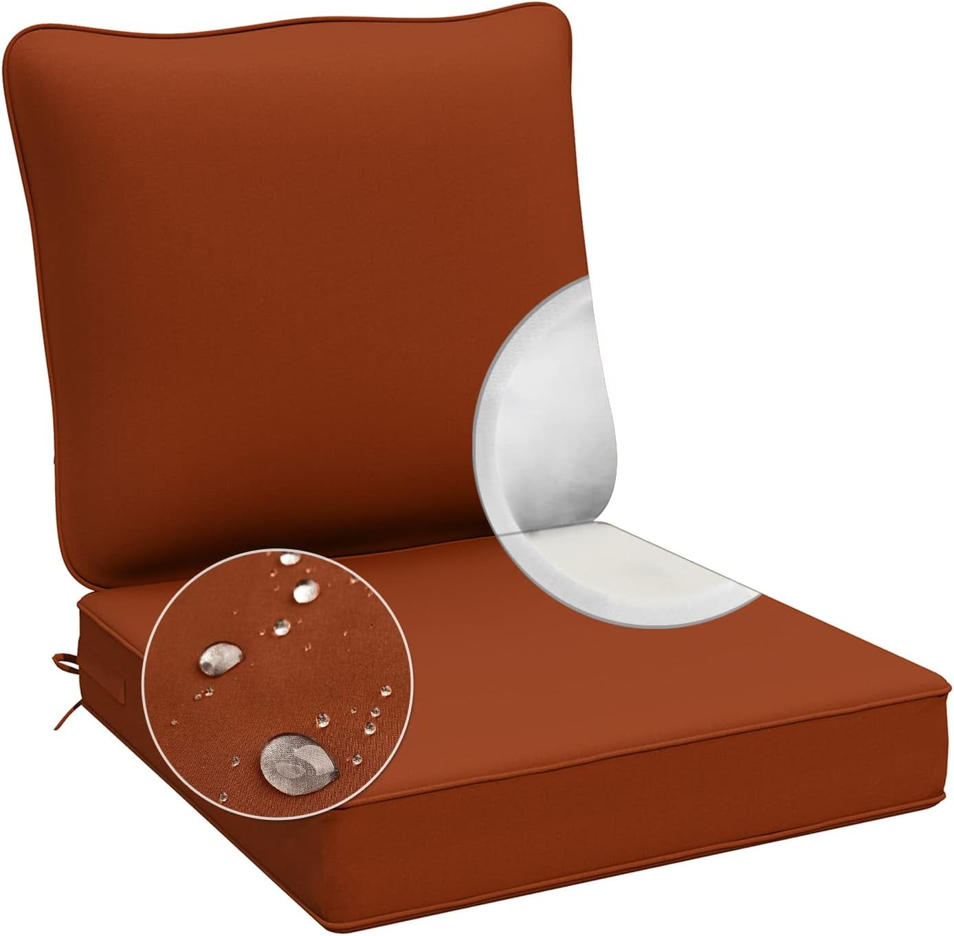 Outdoor Deep Seat Cushions for Patio Furniture, WaterResistant