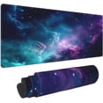 thumbnail image 2 of Purple Galaxy Mouse Pad Gaming Large Desk Mat Non-Slip Rubber Base Mousepad with Stitched Edges Waterproof Desktop Protector Decor Desk Pad for Work Game Office (31.5x11.8 in), 2 of 6