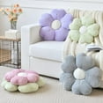 thumbnail image 5 of Flower Pillow, Flower Shaped Pillow Decorative Throw Pillows for Bed Couch, Cute Daisy Pillow Dorm Decor Floor Seating Cushion (Grey Pink, 19.6 Inches), 5 of 7