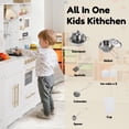 thumbnail image 3 of AILEEKISS Wood Kids Play Kitchen, Pretend Kitchen Playset for Children Age 3 Years up, White, 3 of 11