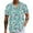 Cyan, variant on Casual Men's Hawaiian Short Sleeve Shirt Tropical Floral Print