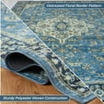 thumbnail image 5 of BNM Classic Damask Medallion Border Indoor Area Rug, 5' x 7', Blue, 5 of 12