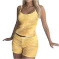 thumbnail image 5 of MGDXOX Pajamas for Women 2 Piece Sleeveless Tank Top and Shorts Fashion Sleepwear Casual Loose Soft Polka Dot Printed Pj Lounge Sets Yellow L, 5 of 8