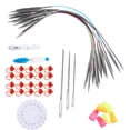thumbnail image 4 of Juego de agujas de tejer circulares con opciones intercambiables para coser y bordar, 40 cm, 4 of 14