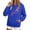 #220-Blue, variant on Craaazy Breast Cancer Awareness Hoodies for Women Long Sleeve Tops, Pink Ribbon Butterfly Sunflower Printed Pullover Sweatshirt with Front Pocket for Fall Winter Daily Wear