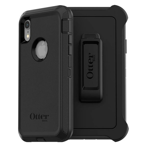 Restored OtterBox DEFENDER SERIES Case & Holster for iPhone XR - Black (Refurbished)