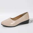 thumbnail image 5 of Miluxas Women's Ballet Flats Business office Work Dress Shoes Low Wedge Round Toe Slip-Ons Comfortable Dressy Casual Flats for Women Khaki 5.5(36), 5 of 9