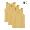 thumbnail image 2 of 3 Pieces Girls Tank Tops Racerback Sleeveless Cotton Crop Tank Top Dance Clothes for Ballet Dancewear Gym (1-2 T, Yellow*3), 2 of 8