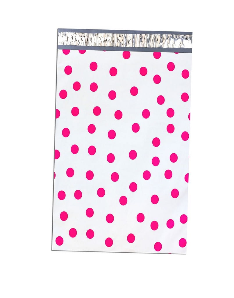 40Pack 6"x9" Pink Polka Dot FLAT POLY Mailers USPS Approved Business
