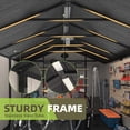 thumbnail image 5 of MELLCOM 10 x 12 FT Resin Outdoor Storage Shed with Floor, Outdoor Storage Tool Shed with Windows and Lockable Door, Resin Garden Shed for Lawnmower, Bike, Pool Supply, 5 of 8
