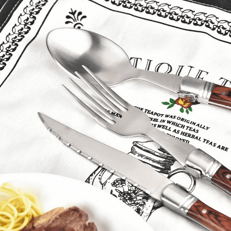 Serrated Steak Knife Set, Solid Stainless Steel Steak Knives, Meat Knives  Set, Meat Cutter Knife, Meat Kitchen Knife Set for Men & Women