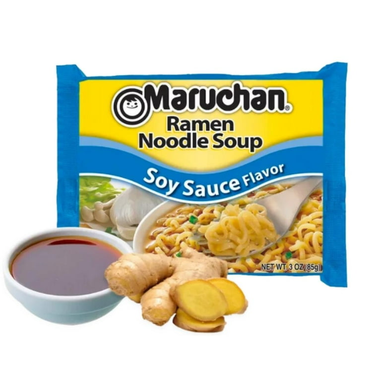 Maruchan Ramen Noodle Soup, Soy Sauce Flavor, 3 oz Pack of 12