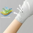 thumbnail image 4 of Summer fingerless gloves Anti-slip gloves for riding and driving anti-UV sunscreen gloves - grey, 4 of 6
