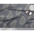 thumbnail image 2 of Soimoi Poly Georgette Fabric Paisley Block Fabric Prints by Yard 52 Inch Wide, 2 of 3
