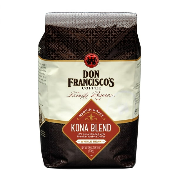 Don Francisco's Kona Blend, Whole Bean, Medium Roast Coffee, 28 oz
