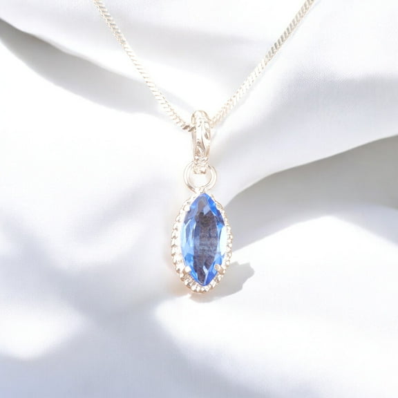 Tanzanite Pendant 925 Sterling Silver Jewelry