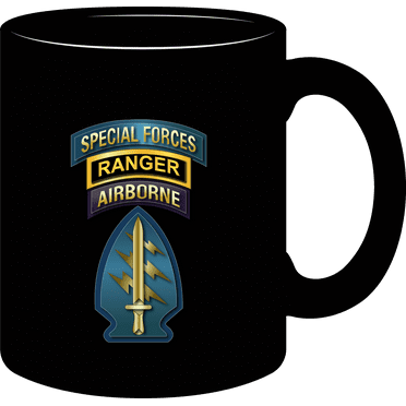 Black, 11 Oz,  Coffee Mug - SOF - Special Forces - Ranger -SSI  V1