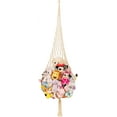 thumbnail image 6 of Novel Stuffed Animal Net or Hammock-Ceiling Hanging Net 6.5Ft- One Hook Only! Convenient for Corners, Walls and Ceiling Hanging Net, Stuff Animal Storage for kid room Bedroom Playroom-Black, 6 of 15