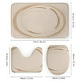 thumbnail image 3 of Shower Curtain Set 4 Piece include Shower Curtain and Rugs and Non Slip U Shaped Toilet Rugs Luxury Bathroom Decor Beige Circle, 3 of 5