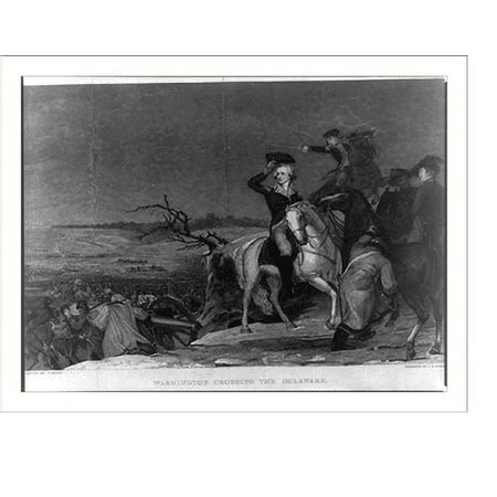 Historic Print, Washington crossing the Delaware.Painted by T. Sully; Engraved by J.N. Gimbrede., 18" x 24"