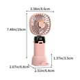 thumbnail image 3 of ChicYu Hanging Handheld Fan with Digital Temperature Display Portable 3 Speed Rechargeable Fan for Outdoor,Double Mode Pink, 3 of 5