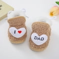 thumbnail image 2 of UngA Newborn Booties Baby Boots Boys Girls Infant Slippers Cozy Fleece Boots First Walking Shoes Warm Socks Newborn Crib Shoes Khaki,4.5, 2 of 2