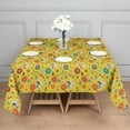 thumbnail image 3 of Fairy Princess Flower Pattern Square Tablecloth,Waterproof Square Table Cover,Wipeable Spillproof Washable Table Cover for Home Kitchen Party Decor 52"x52"(132x132cm), 3 of 6